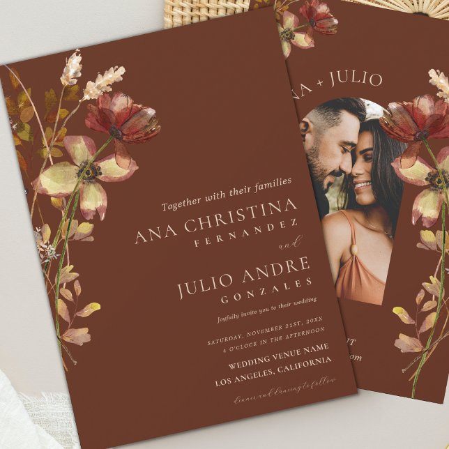 Invitación Boda del sitio web de fotos de otoño de Rust Wildf (Subido por el creador)