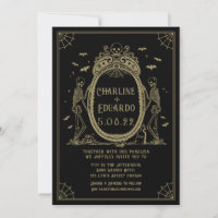 Boda del Skeleton Oro Gótico Hallowedding