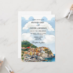 Invitación Boda del Skyline acuático Amalfi Coast Italia