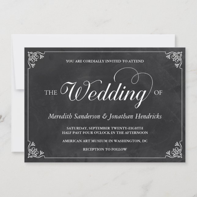 Invitación Boda del tablero de anuncios (Anverso)