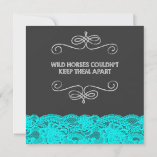 Invitación Boda del tablero de recortes de caballos salvajes