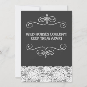 Invitación Boda del tablero de recortes de caballos salvajes