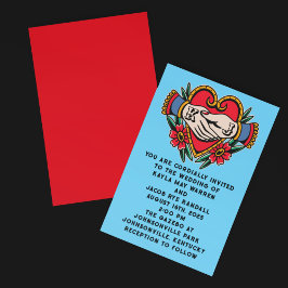 Invitación Boda del tatuaje de las manos en el matrimonio