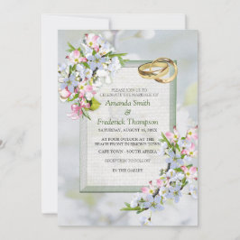 Invitación Boda del tema de Cherry Blossom Bouquet