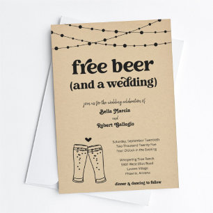 Invitación Boda del tema de la cerveza gratis