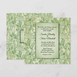 Invitación Boda del tema de la cosecha verde oliva