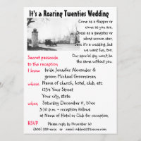 Boda del tema de los años 20 del rugido