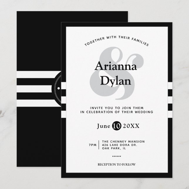 Invitación Boda del tema de los zapatos blancos (Anverso / Reverso)