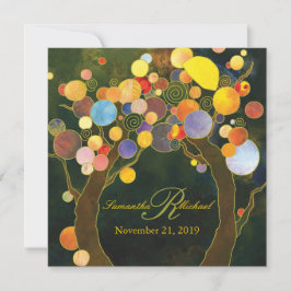 Invitación Boda del tema del árbol rústico de Bliss de otoño