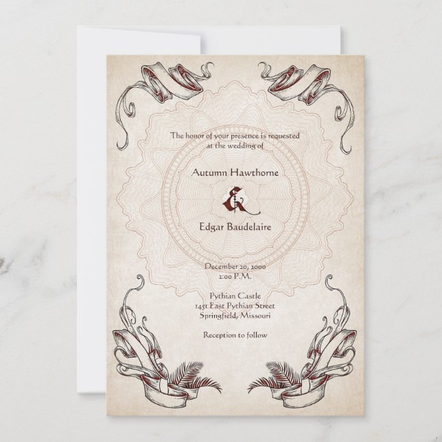 Invitación Boda del tesoro pirata (Anverso)