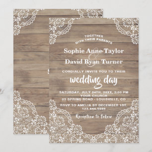 Invitación Boda del viejo granero de vintage capataz