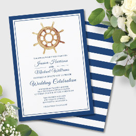 Invitación Boda del volante de la dirección de color de agua