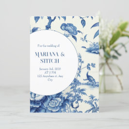Invitación Boda Delft Blue and White Chinoiserie