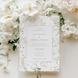 Invitación Boda delicada de jardín floral