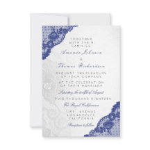 Boda Delicado de encaje gris de la Marina Azul