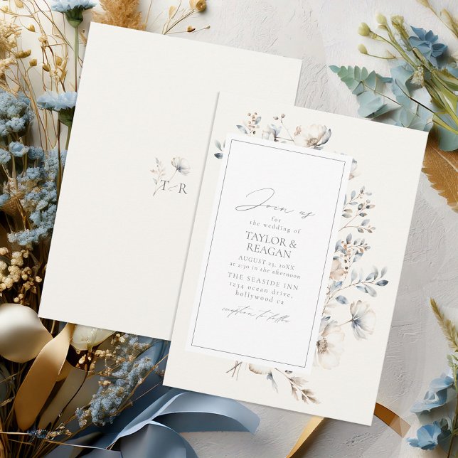 Invitación Boda Delicate Wildflower Watercolor ID1102 (Subido por el creador)