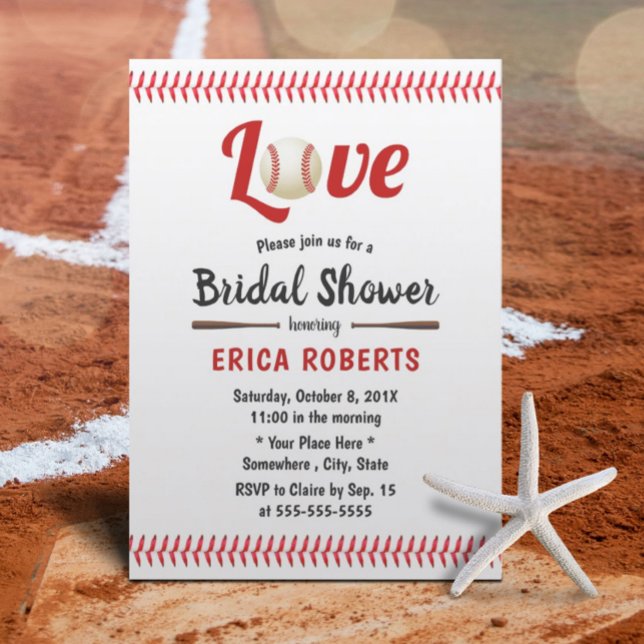 Invitación Boda Deportivo de Béisbol Ducha Bridal (Subido por el creador)