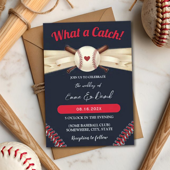Invitación Boda Deportivo de la Marina Oscura de Béisbol (Subido por el creador)