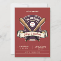 Boda deportivo retro de béisbol vintage