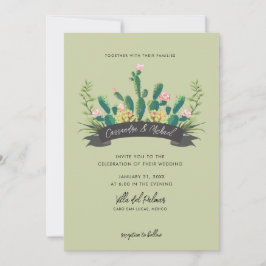 Invitación Boda Desert Cactus Bloom