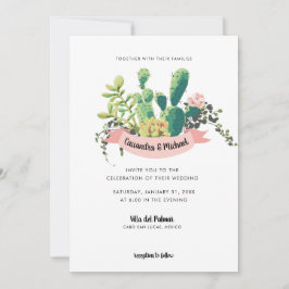 Invitación Boda Desert Cactus Bloom
