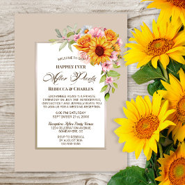Invitación Boda Después De La Recepción Fiesta De Flores De S