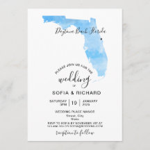 Boda Destino Florida Mapa Corazón extraíble en