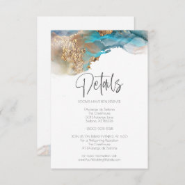 Invitación Boda | Detalles de la tinta de alcohol acuática mo