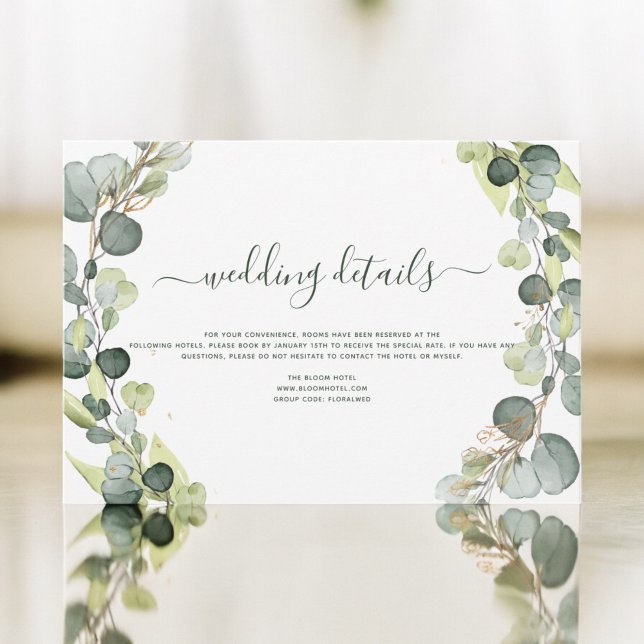 Invitación Boda Detalles Eucalyptus Greenery Succulent (Subido por el creador)