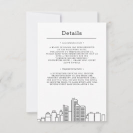 Invitación Boda Detroit | Detalles del invitado