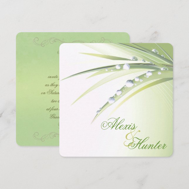 Invitación Boda Dew Drop (Anverso / Reverso)