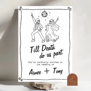 Invitación Boda Dibujada a Mano Hasta que la Muerte Nos Separ