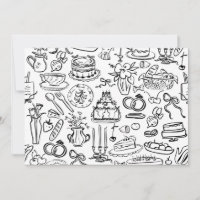 boda dibujada a mano matrimonio vegano vegetariano