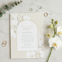 Boda digital floral de orquídeas blancas