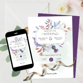 Invitación Boda digital o impresión de fragmentos de invierno