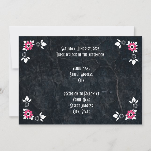Invitación Boda Diner de estilo Cincuenta (Reverso)