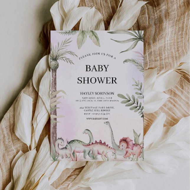 Invitación Boda Dinosaur Baby Shower (Wedding Dinosaur Baby Shower Invitation)