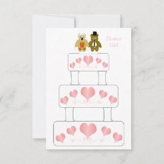 Invitación Boda Diseño de Pastel de Flor Solicitud de Niña