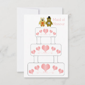Invitación Boda Diseño De Pastel De Tartas De Honor