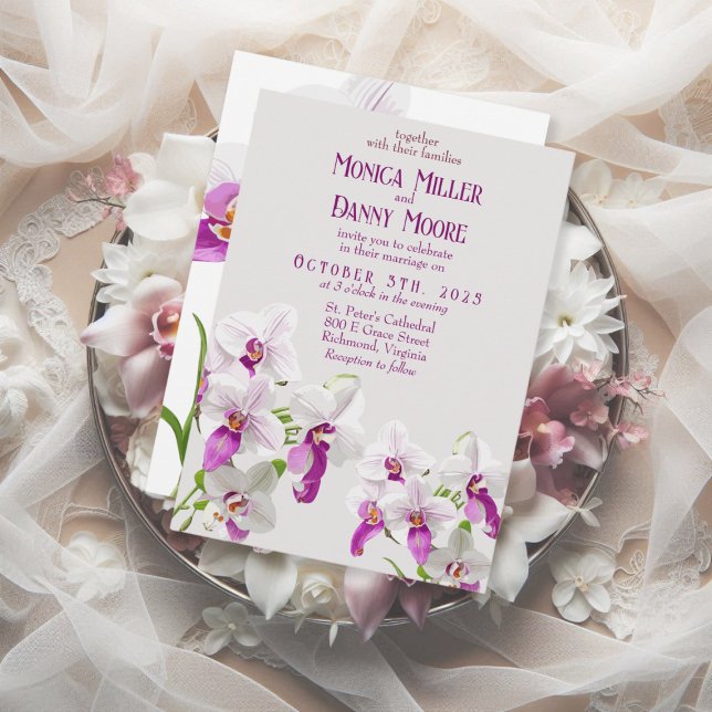 Invitación Boda diurno Delicate Orchids (Subido por el creador)
