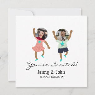 Invitación Boda divertida de novia y novio con foto personali