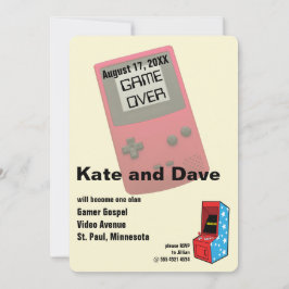 Invitación Boda divertida de un jugador de videojuegos increí