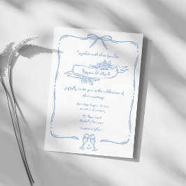 Invitación Boda divertida y extravagante con garabatos a mano