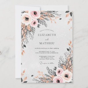 Invitación Boda Divina de Primavera en Rosa Rubor