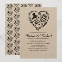 Boda Doodle de Esqueleto Blanco Negro Gótico