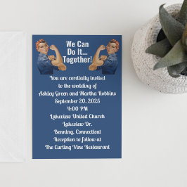 Invitación boda Dos Rosies de los años 1940