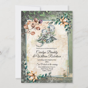 Invitación Boda Dragon de cuento de hadas