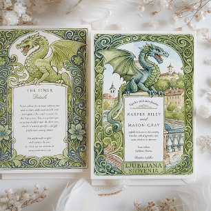 Invitación Boda Dragón Eslovenia Ljubljana