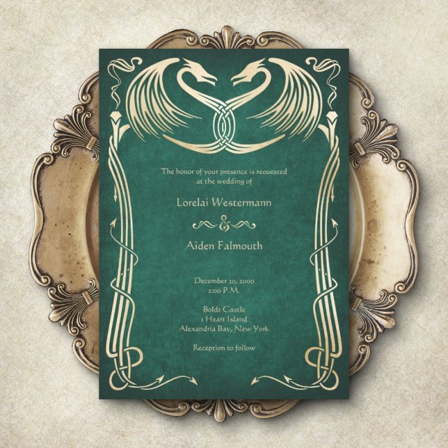Invitación Boda Dragón Medieval (Subido por el creador)