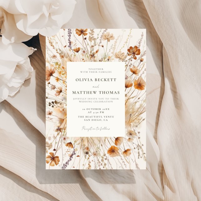 Invitación Boda Dreamy Autumn Wildflower (Subido por el creador)